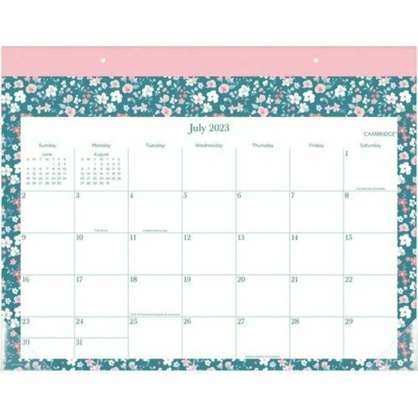 At-A-Glance Desk Pad, Pippa, Mthly, 12 Mths, July-June, 21-3/4inx17in, MI AAG1668704A